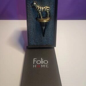 LNIB Zebra Bottle Stopper Austrian Crystal Folio Home